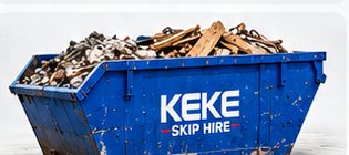 6 Yard Builders Skip — KEKE blue skip